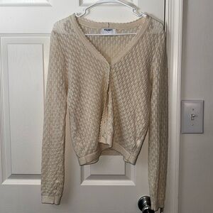 Old Navy Women's Beige Cardigan Sweater